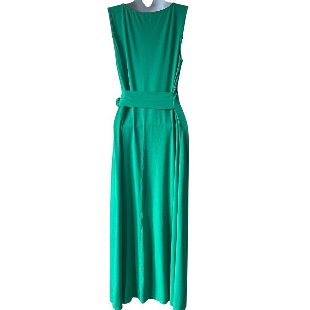NWOT Lands' End Sleeveless Side Knot Maxi Dress in Clover - Size S - Picture 4 of 9